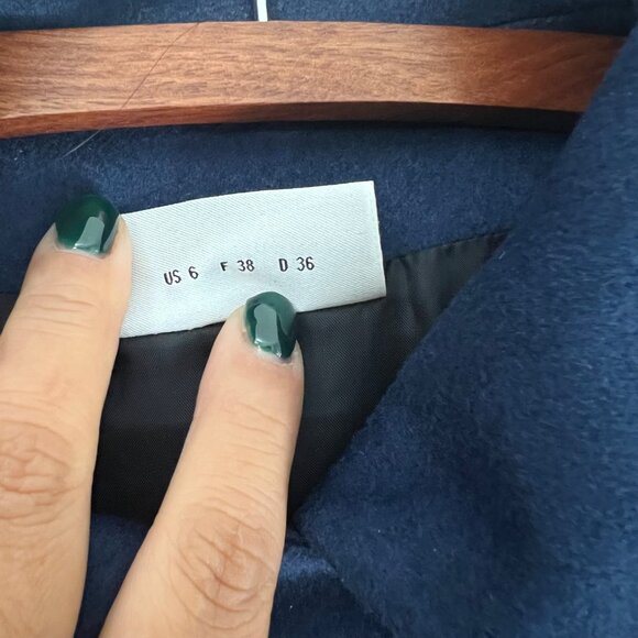 Akris Punto Wool Angora Navy Blue Blazer Jacket Size 6 Womens - Picture 7 of 7